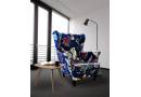 Ohrensessel VELUTTI Muster Relaxsessel Clubsessel Chesterfield